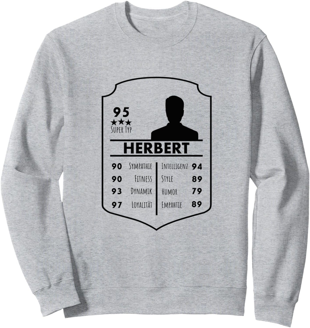 Vorname Herbert - lustig- Name Spitzname Wappen Sweatshirt