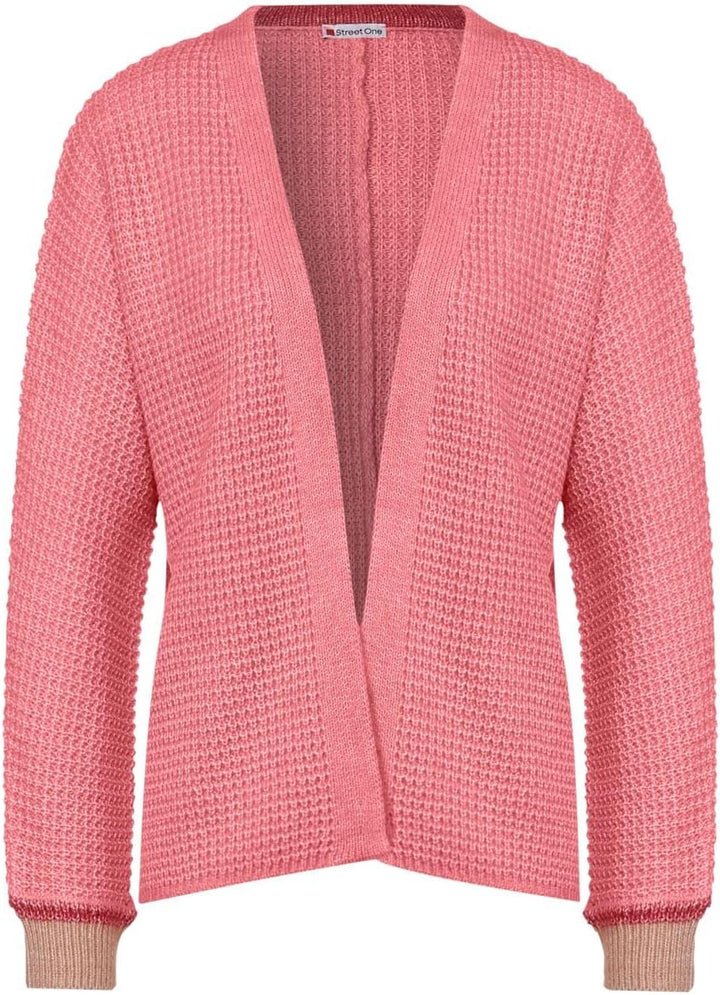 Street One Damen Offene Strickjacke 42 Winter Rose Melange, 42 Winter Rose Melange