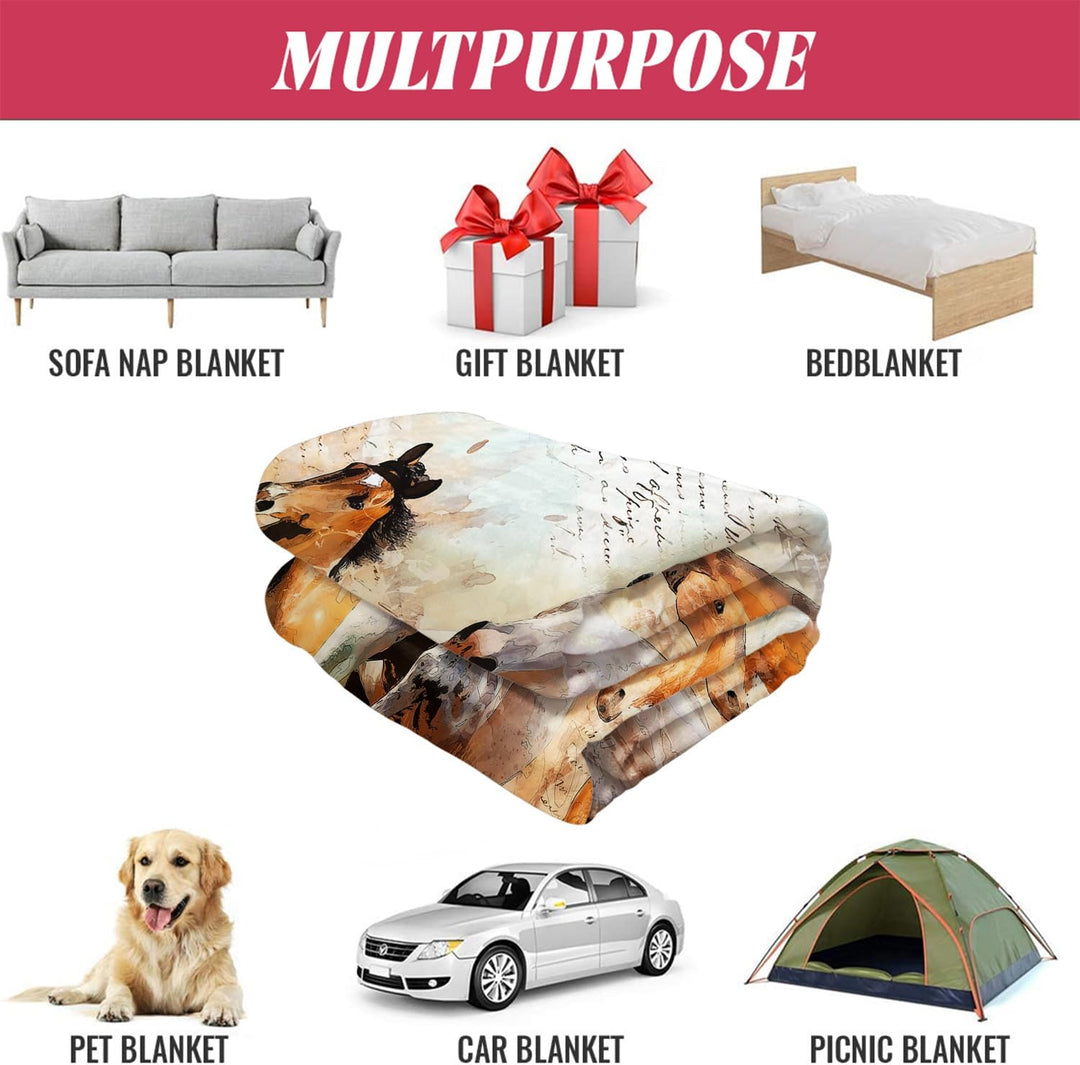 YISUMEI Kuscheldecke Abstraktes Traumfänger Pferd Decke Flauschige Weich Fleecedecke für Sofa Bett 1