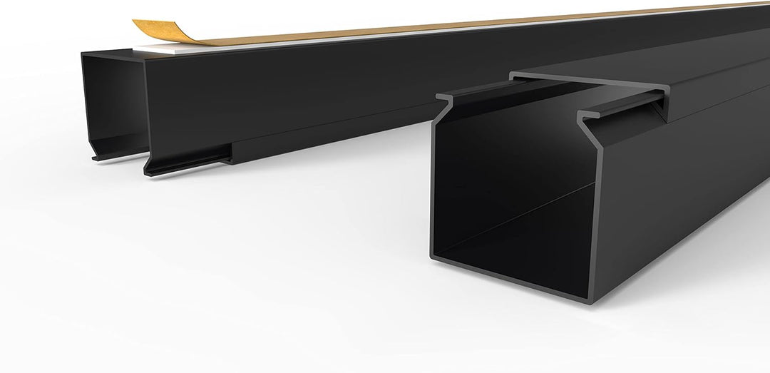 Kabelkanal Selbstklebend Pro mit Schaumklebeband, Kabelschacht 20m 25x25mm - 20x1m, Black - Schwarz