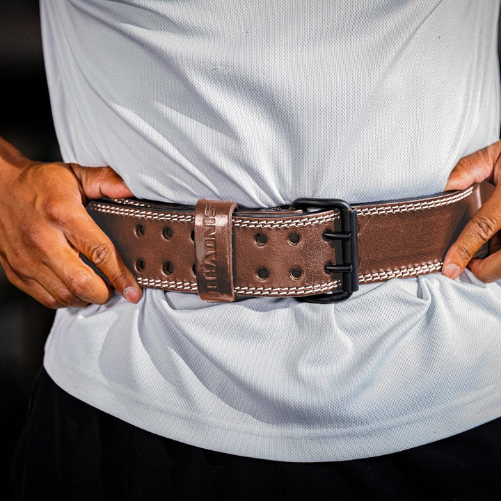 SINOVATI Gewichthebergürtel | Gym Gürtel für Kraftsport wie Deadlift, Kniebeugen und Fitness | Leder