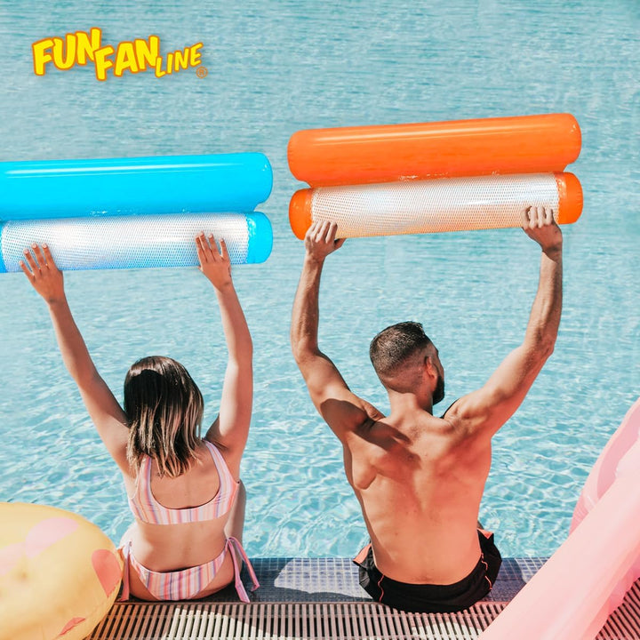 Packung 2 x aufblasbare Wasserhängematte Liegestuhl Entspannen Pool, aufblasbare Matratze, faltbar,