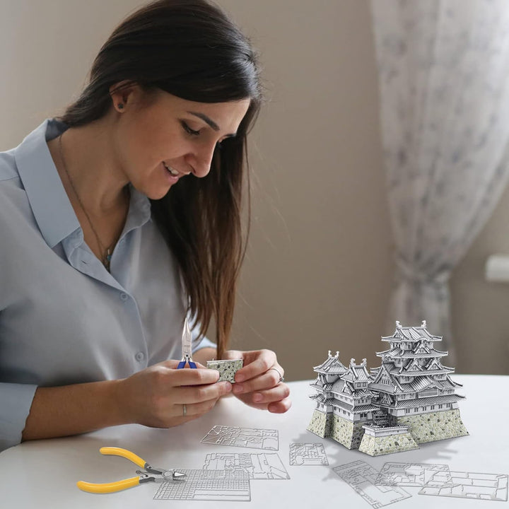 Piececool 3D Puzzle Metall Architecture Himeji-jo Japan, 3D Metall Puzzle Pierecool für 340 Edelstah