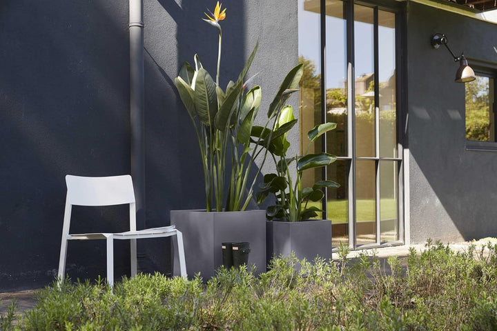 Capi Europe - Blumentopf quadratisch Smooth NL - 30x30 - Schwarz - Öffnung Ø24 - Blumentopf für den