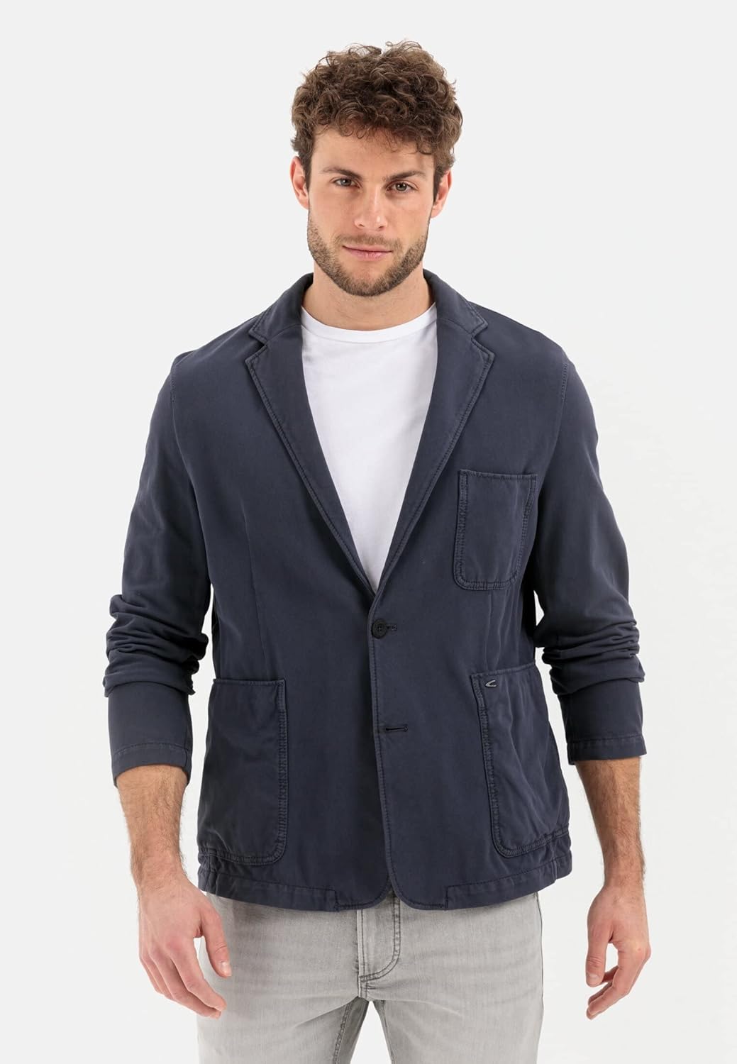 camel active Herren Baumwoll-Sakko mit 4-Wege Stretch 25 Dunkelblau, 25 Dunkelblau