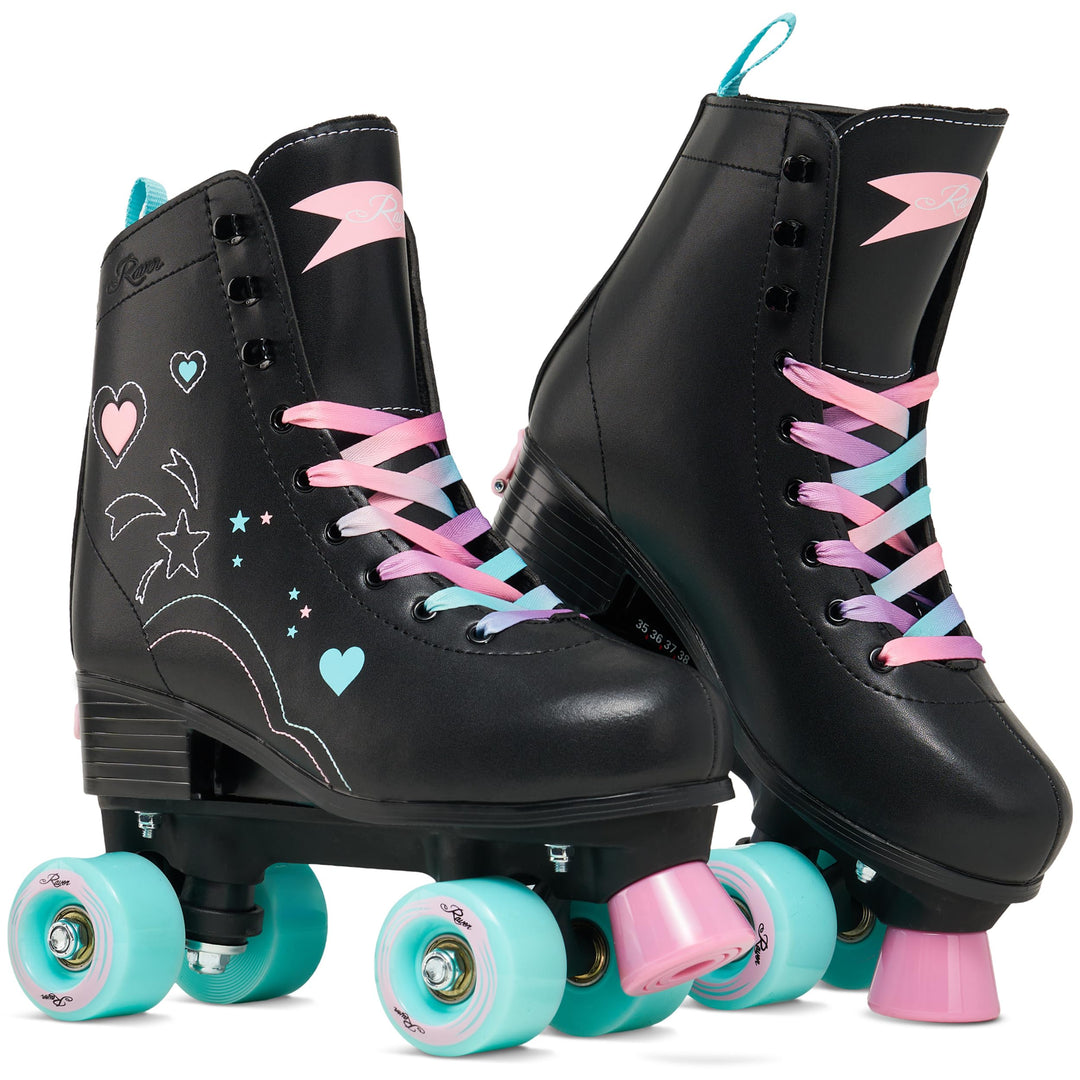RAVEN Rollschuhe Roller Skates für Kinder Erwachsene Mädchen Damen verstellbar 31-34 (20-21,5 cm) Za