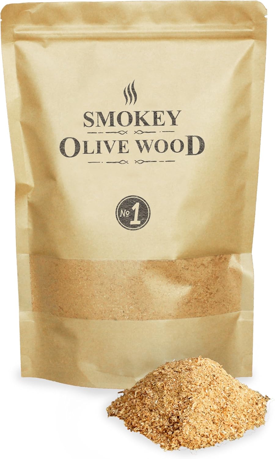 Smokey Olive Wood SOW-132 Sägemehl, Orange und Mandel, Braun, Grau, Gelb, Rot