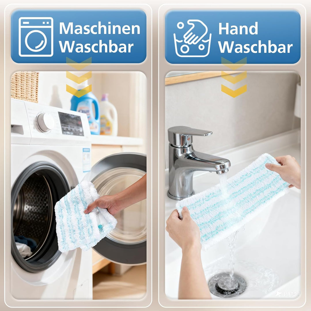 6pcs Ersatz-Wischbezüge für Leifheit Profi XL Micro Duo/Profi XL Cotton Plus , Ersatzbezug für Leifh