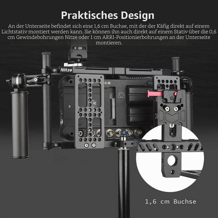 Nitze Director’s Monitor Cage with Lightweight Carbon Fiber Handles, Director’Monitorkäfig with Two
