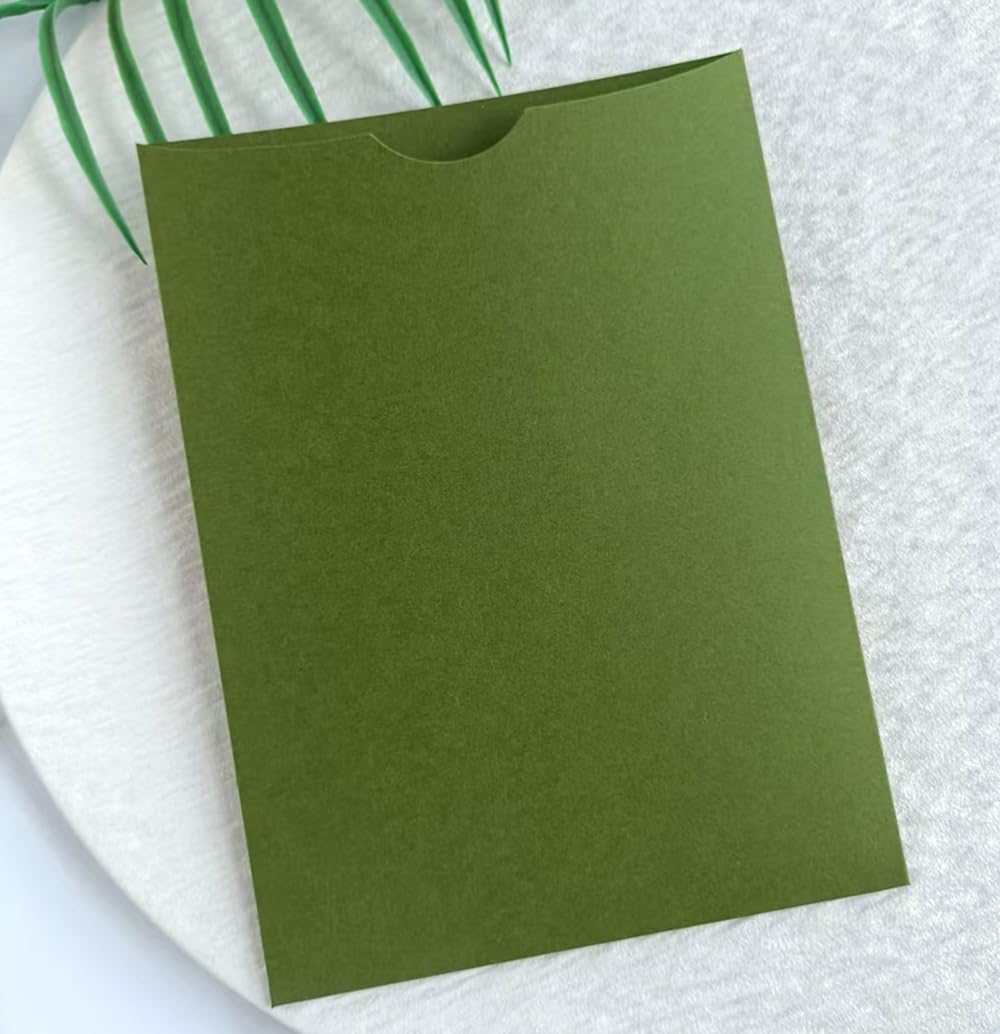 Celemony-Einladungshalter, A7-Einladungsumschläge in Grün, 5x7-Umschläge für Hochzeiten, Geburtstage