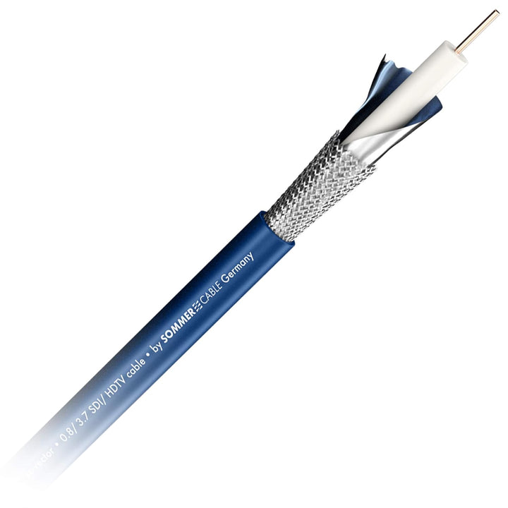 Sommer Cable 7,5m 12G 6G 3G SDI Video-Kabel 4K UHD HD-SDI (HDTV) SC-Vector 0.8/3.7 1 x 0,80 mm² blau