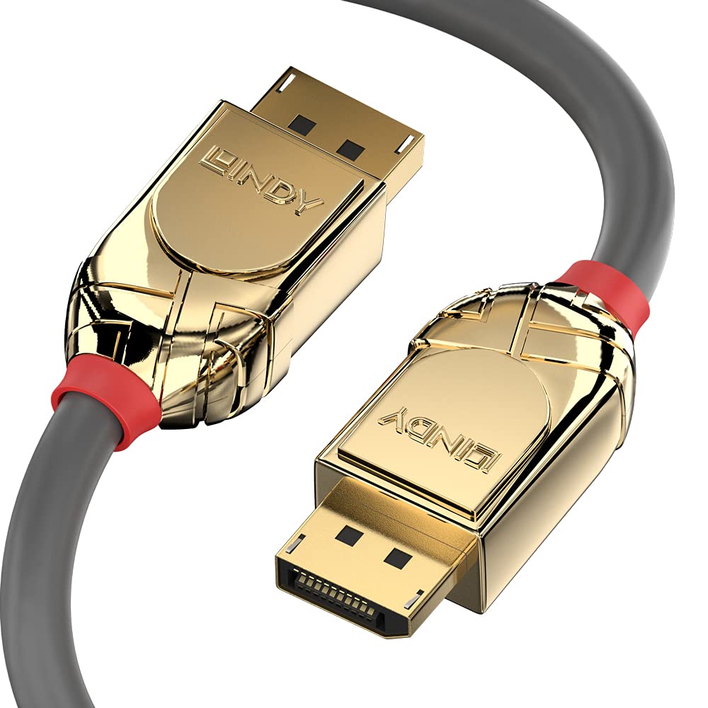 LINDY 36293 3m DisplayPort 1.4 Kabel, Gold Line