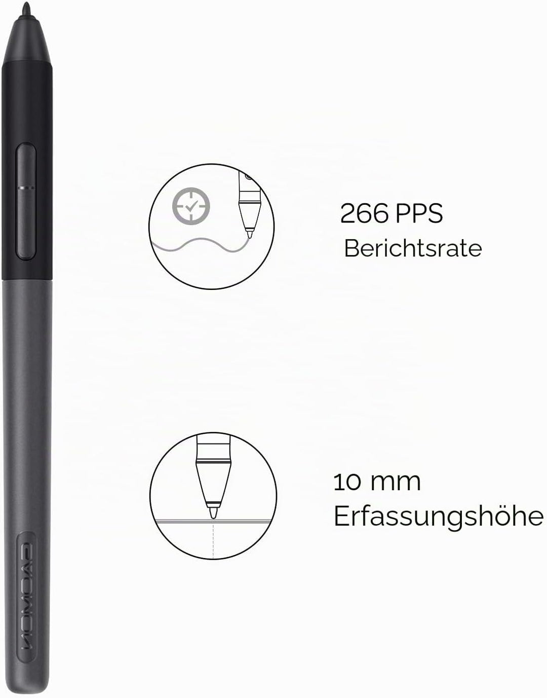 GAOMON ArtPaint AP50 Batterielosem Stift für PD1161 / PD1561 / PD156 Pro Grafik-Display
