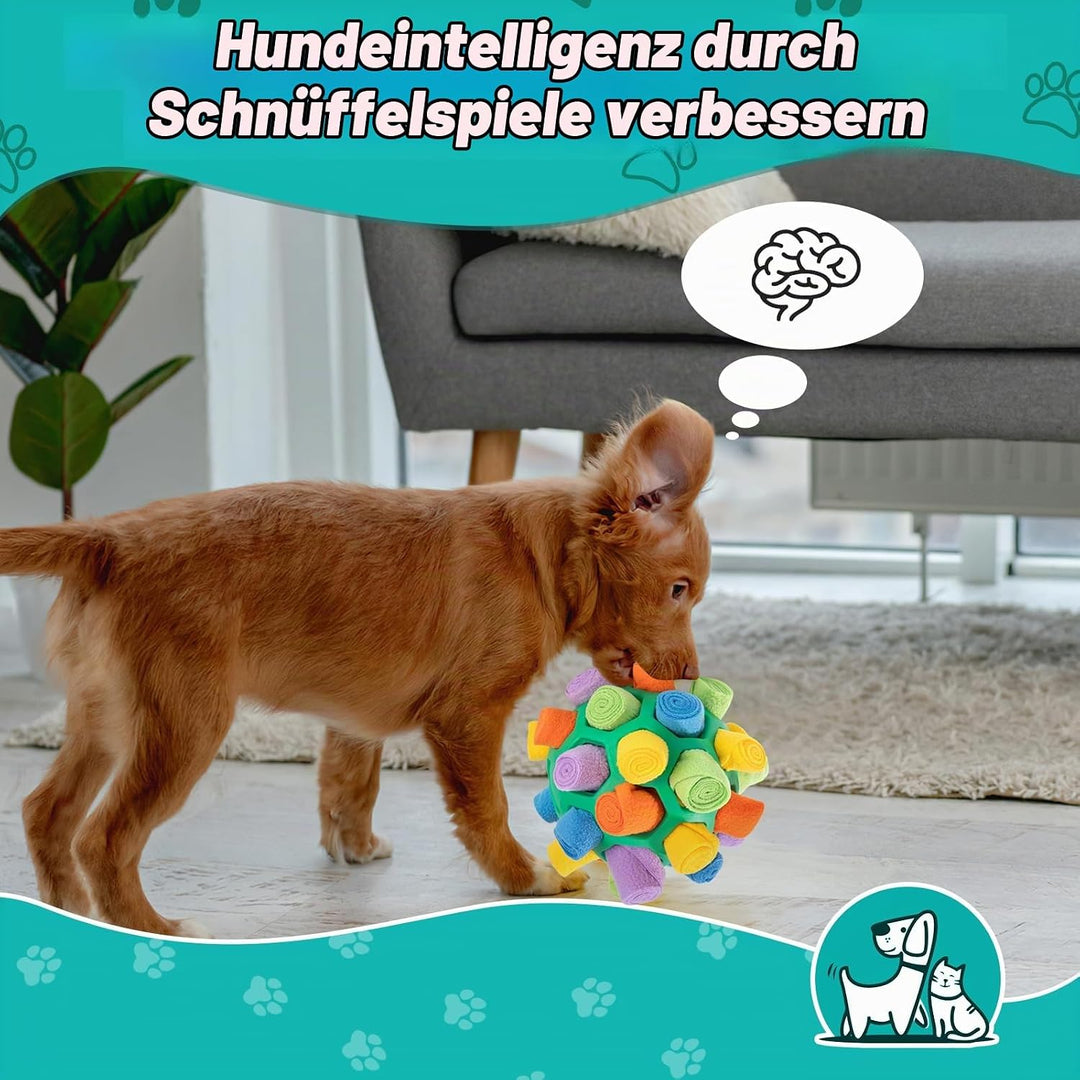 Schnüffelball für Hunde Interaktiver Schnüffelteppich Puzzle Spielzeug Tragbarer Slower Food Trainin