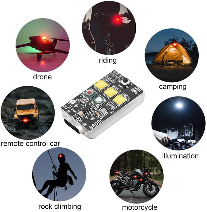 Drone Strobe Light Blinklicht Antikollisions-LED Aufladbar für alle Drohnen Nachtflug Antikollisions