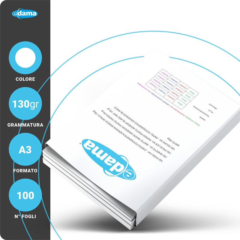 Fotopapier selbstklebend Inkjet OPACA - MATT 100 Blatt A3 130 g