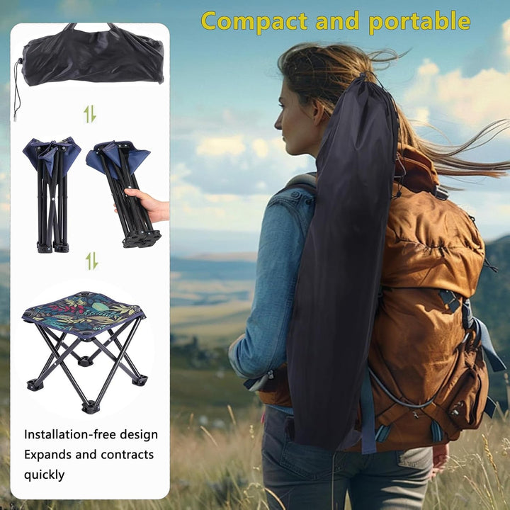 SNZ Campingtisch Klappbar mit 2 Klapphockern, Faltbarer Outdoor Tisch-Set aus Oxford-Nylon, Leicht T
