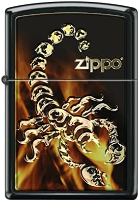 ZIPPO Feuerzeuge Unisex 21B001 Schwarz GOLDEN SCORPION