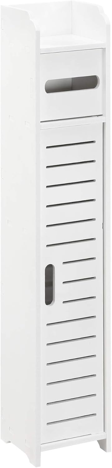 [en.casa] Toilettenpapierhalter mit Schranktür 80 x 15 x 15 cm Badezimmerschrank Badschrank Badregal