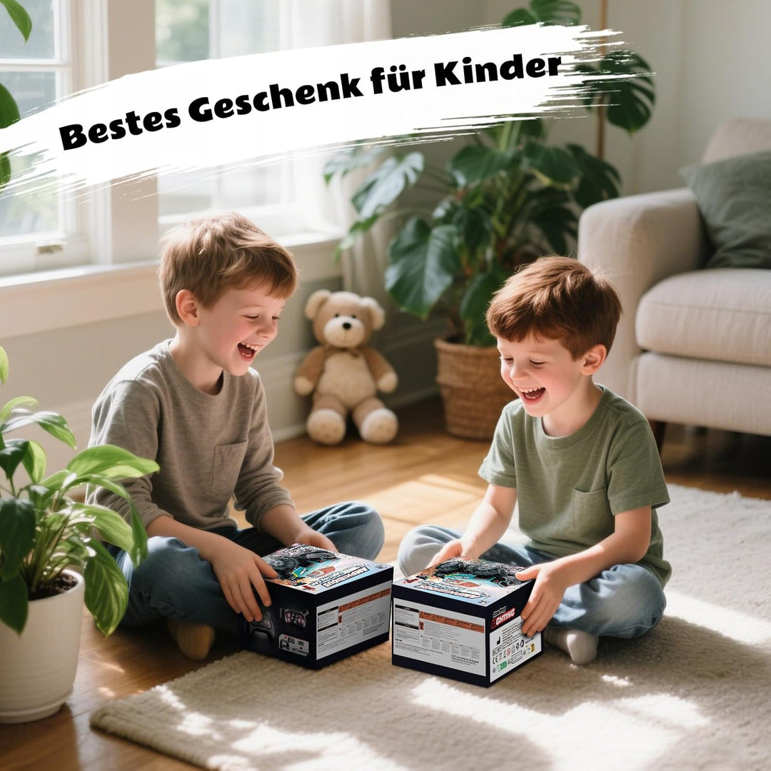 4WD Amphibisches Ferngesteuertes Auto,RC Auto wasserdicht mit Gestensensor,LED Licht & 2 Akkus,Gesch