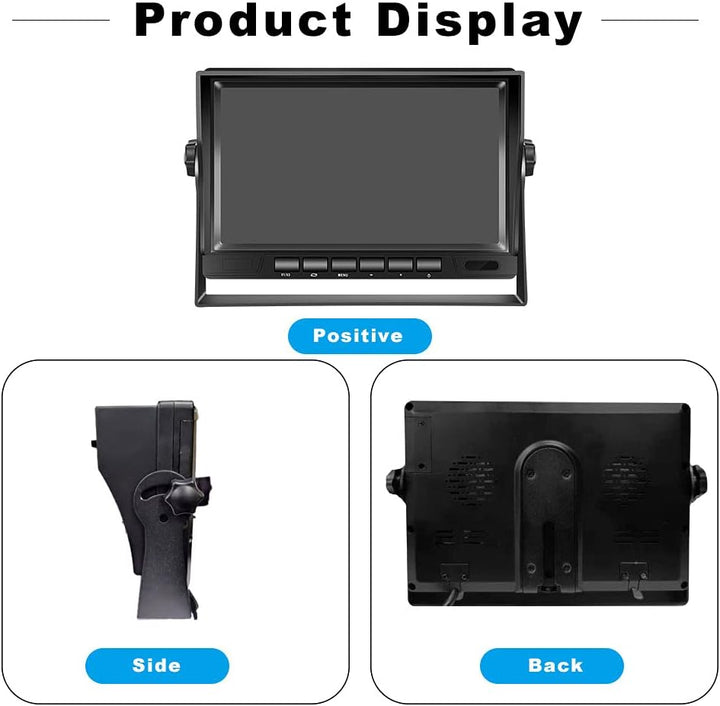 Hikity Rückfahrkamera Set AHD mit 7 Zoll LCD Monitor &amp; Kamera Nachtsicht IP69 Wasserdicht für LKW, A