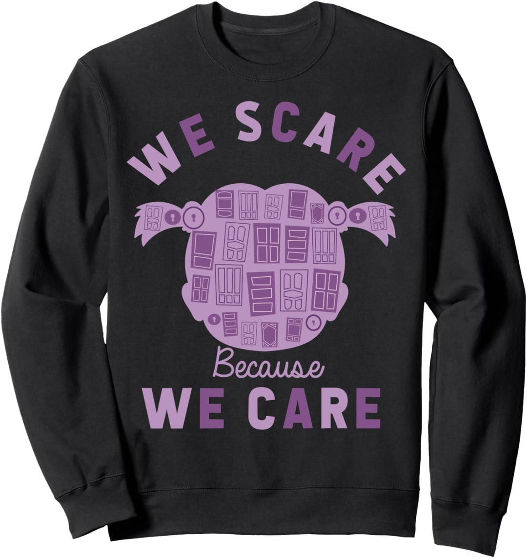 Disney Pixar Monsters Inc. Boo Because We Care Text Sweatshirt