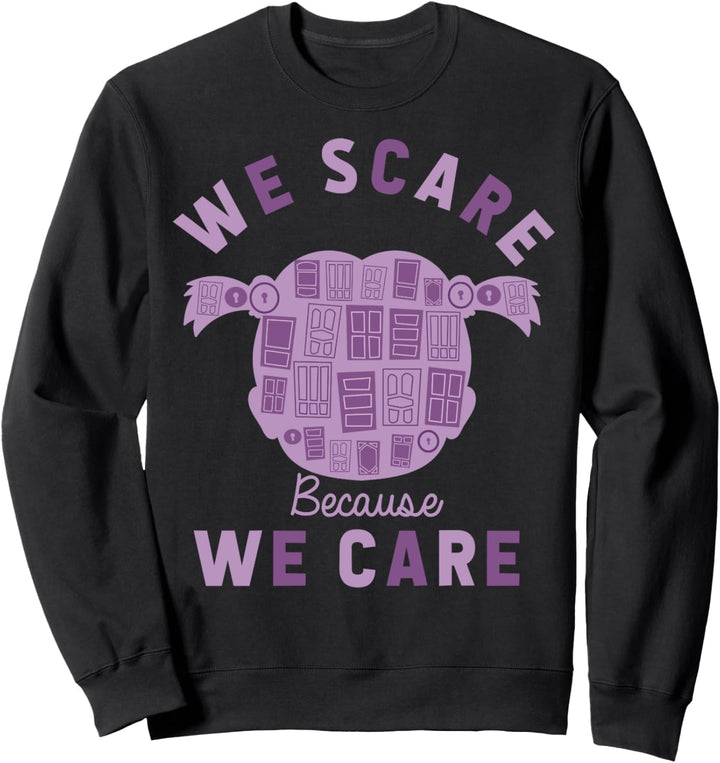 Disney Pixar Monsters Inc. Boo Because We Care Text Sweatshirt