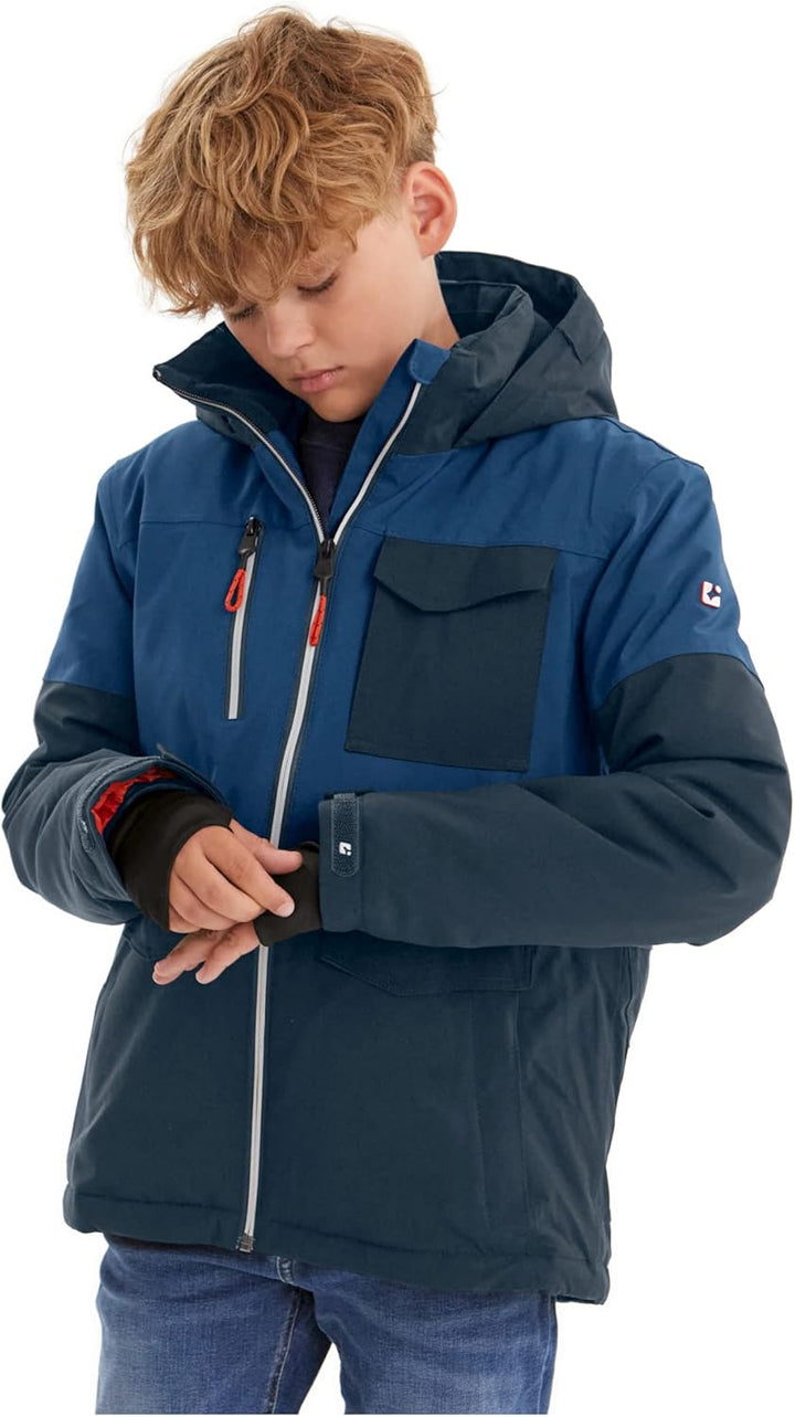 Killtec Jungen Outdoorjacke Funktionsjacke mit Kapuze und Schneefang KOW 29 BYS SKI Jckt wasserdicht