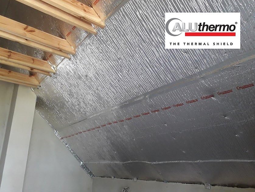Aluthermo QUATTRO - Wärmedämmstreifen 35cmx25m - Isolierung für Wände, Dächer, Böden - Isoliermatte