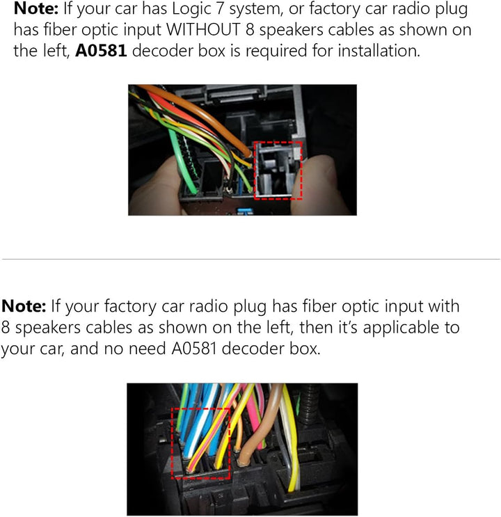 eonon A0581 Glasfaser-Decoder-Box NUR für GA9465 GA9465B Q65Pro R65