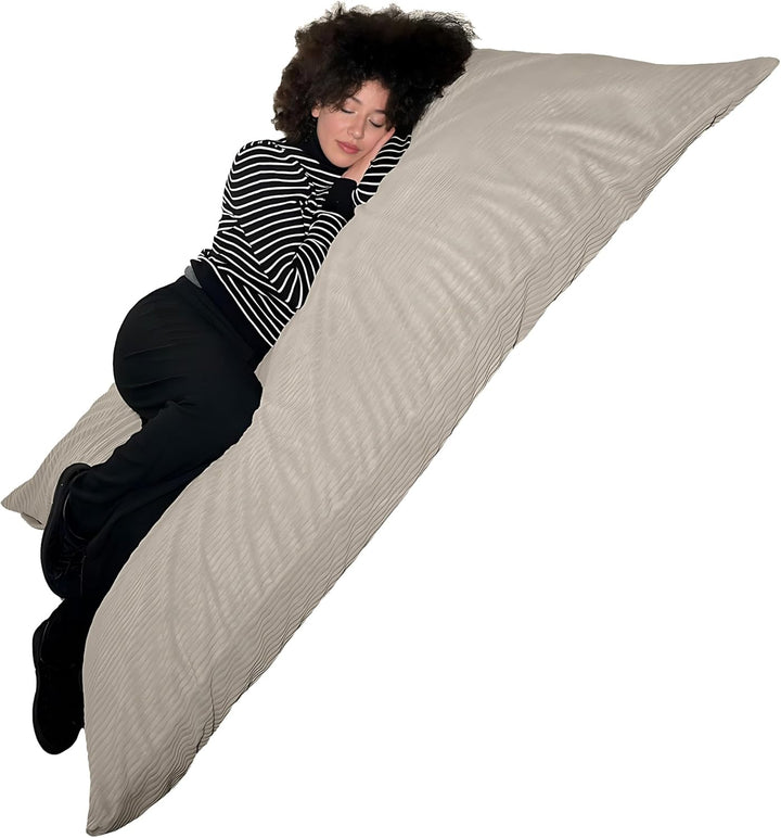 bananair - Sitzsack XXL aus Cordstoff Breit Gerippt für Kinder und Erwachsene - Weich und Bequem - M