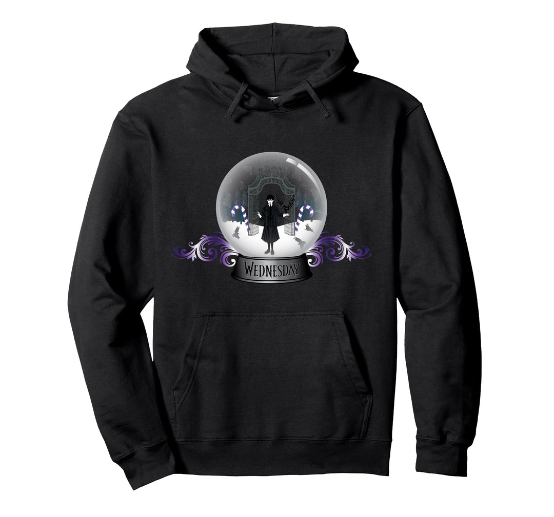 Wednesday Series Wednesday Holiday Schneekugel Pullover Hoodie