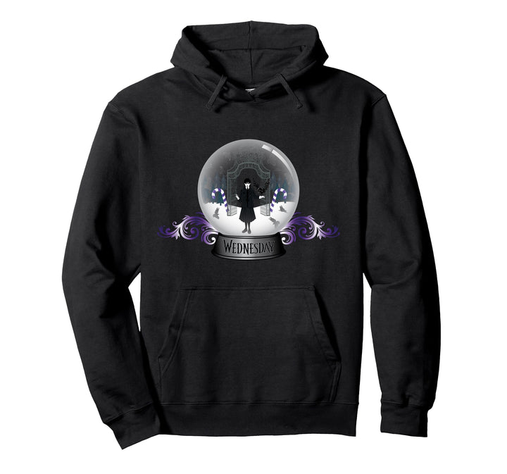 Wednesday Series Wednesday Holiday Schneekugel Pullover Hoodie
