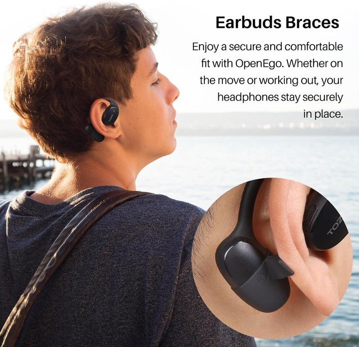 TOZO OpenEgo Open Ear Kopfhörer 5.3 Bluetooth Kopfhörer Sport mit Ohrbügel,Kopfhörer Kabellos Blueto