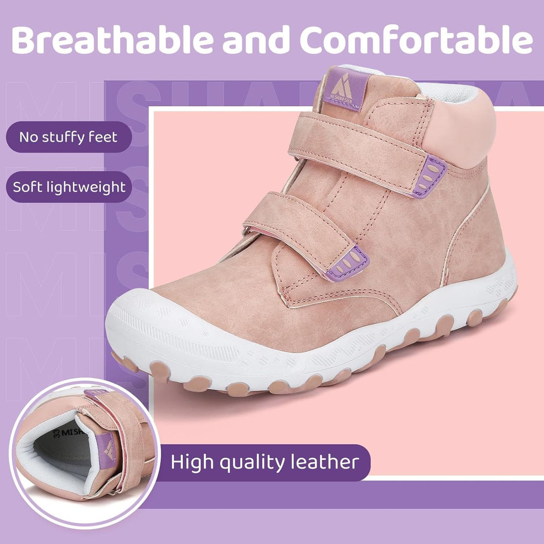 Mishansha Wanderschuhe Jungen Trekkingschuhe Mädchen rutschfest Outdoor Kinder Wanderstiefel 24-38 2