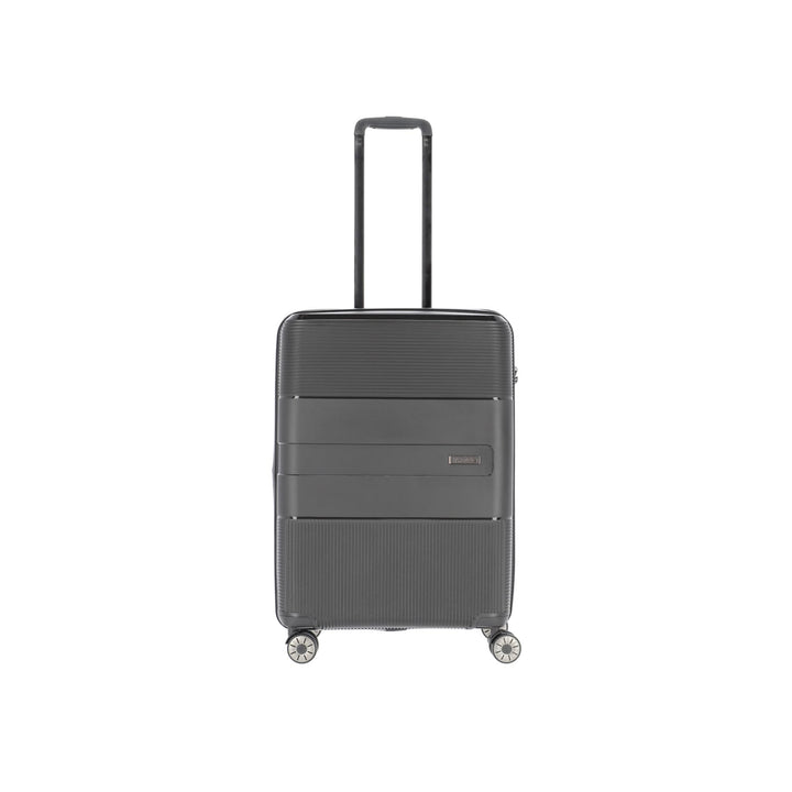 travelite 4-Rad Hartschalen Koffer mittelgross mit Dehnfalte + TSA Schloss, Gepäck Serie WAAL: Stabi