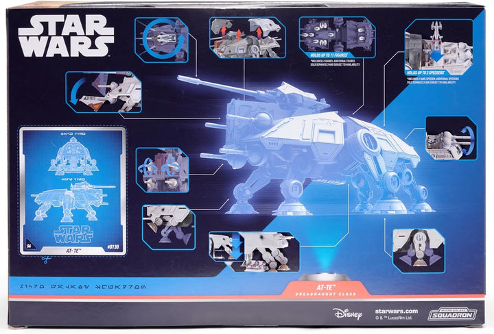 Star Wars Micro Galaxy Squadron SWJ0167 - at-TE, offizielles 23 cm Fahrzeug mit Figuren