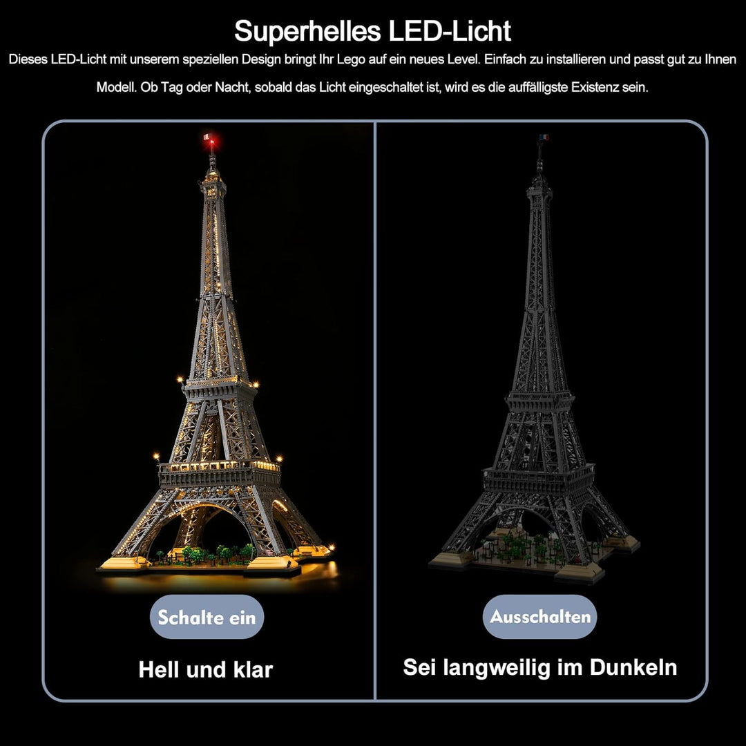 Led Beleuchtungsset für Lego Architecture The Eiffel Tower Skyline,Music Version (Spiel Musik) Dekor