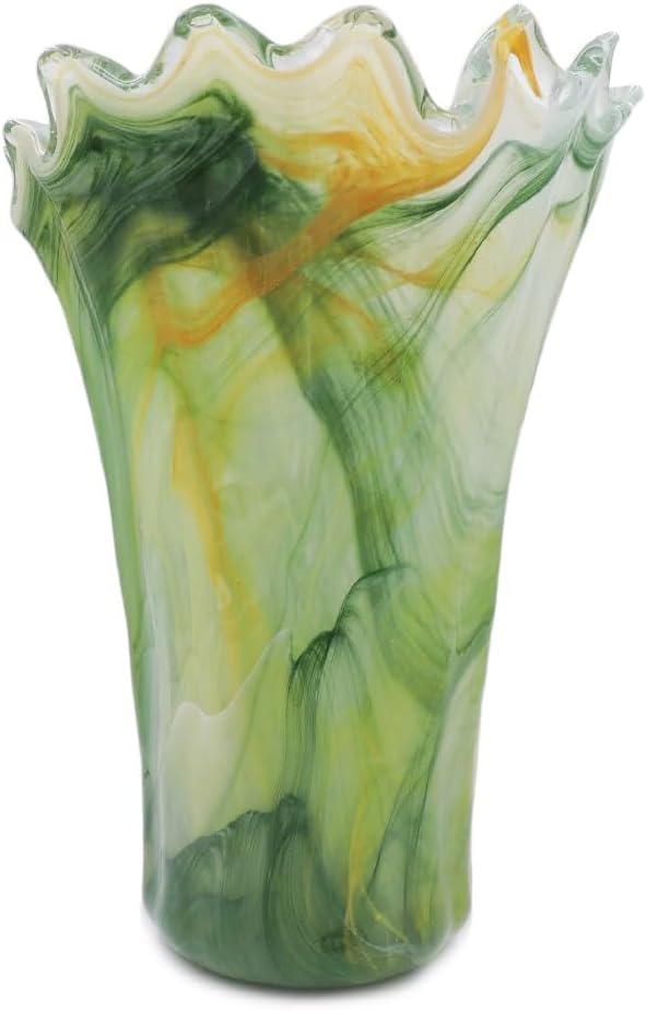 Grün Murano Glas Vase Milord Made in Italy