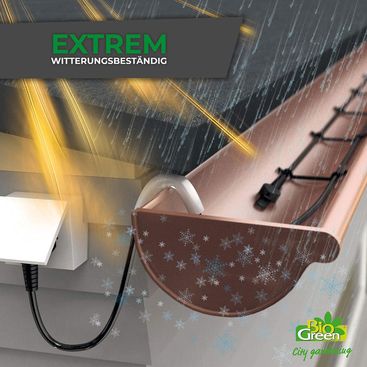 Bio Green Pflanzen-Heizkabel | 6 Meter | 60 Watt | selbstlimitierend | schützt Pflanzen und Töpfe vo