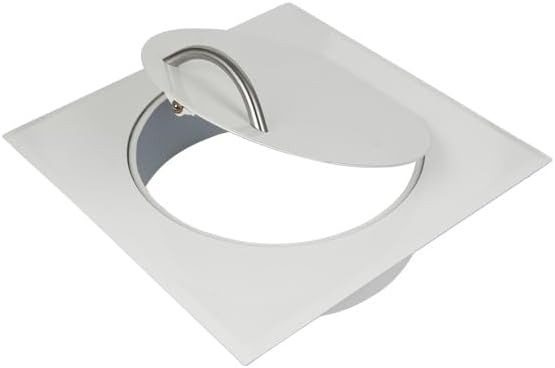 Wäscheschacht-Einwurftür Klappe Deckel STYLO SQUARE S (Weiss) Ø 250 mm