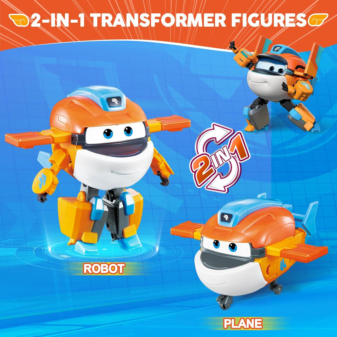 Super Wings Transformations-Flugzeug Supercharged Taki, ca. 12,7 cm grosse Spiel-Figur für Kinder, S