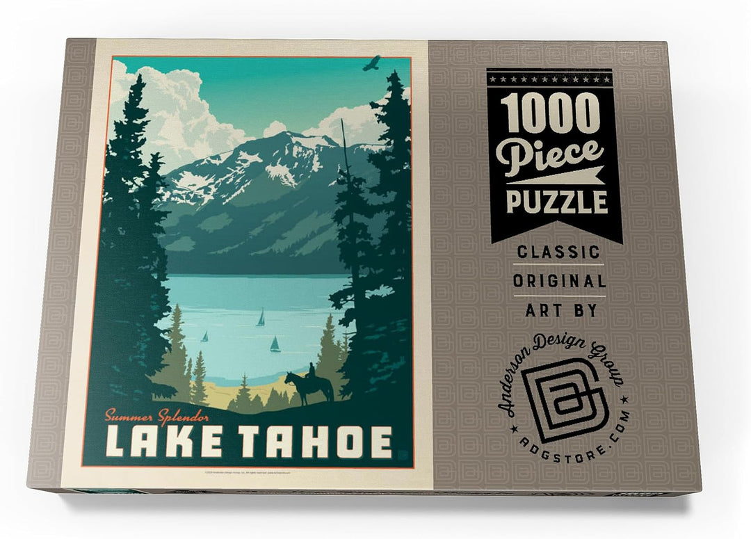 Lake Tahoe: Tahoe Summer, Vintage Poster - Premium 1000 Teile Puzzle - MyPuzzle Sonderkollektion von