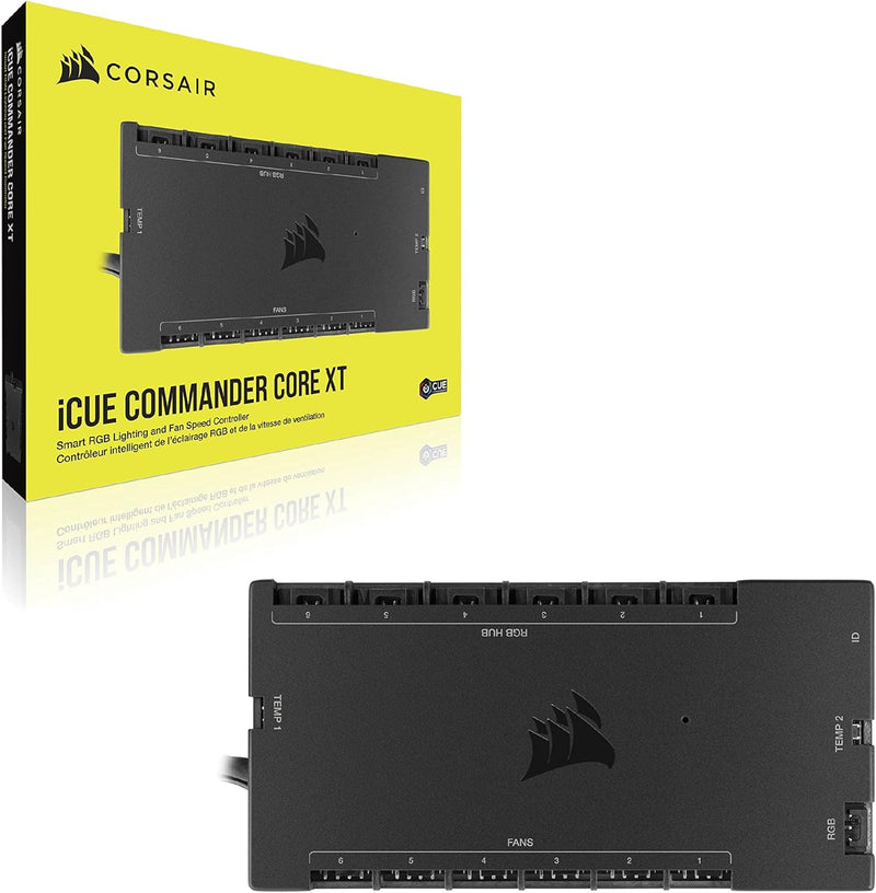 Corsair iCUE COMMANDER CORE XT, Digitale Steuerung der RGB-Beleuchtung und Lüfterdrehzahl (Sie bis z