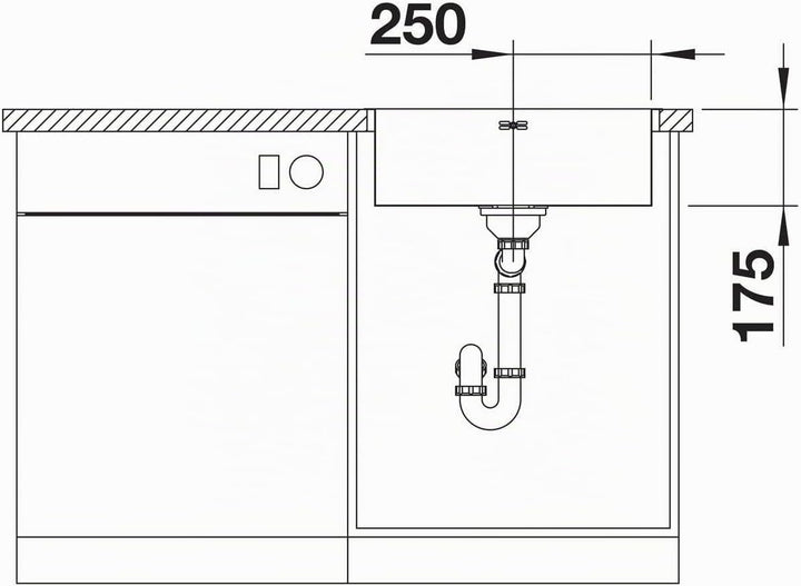 BLANCO 526354 SUPRA 500-IF/A Küchenspüle Edelstahl, Gebürsteter Stahl