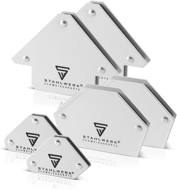 STAHLWERK 6 × Magnet-Schweisswinkel Magnetwinkel Schweissmagnet 30° x 45° x 60° x 75° x 90° x 135°,