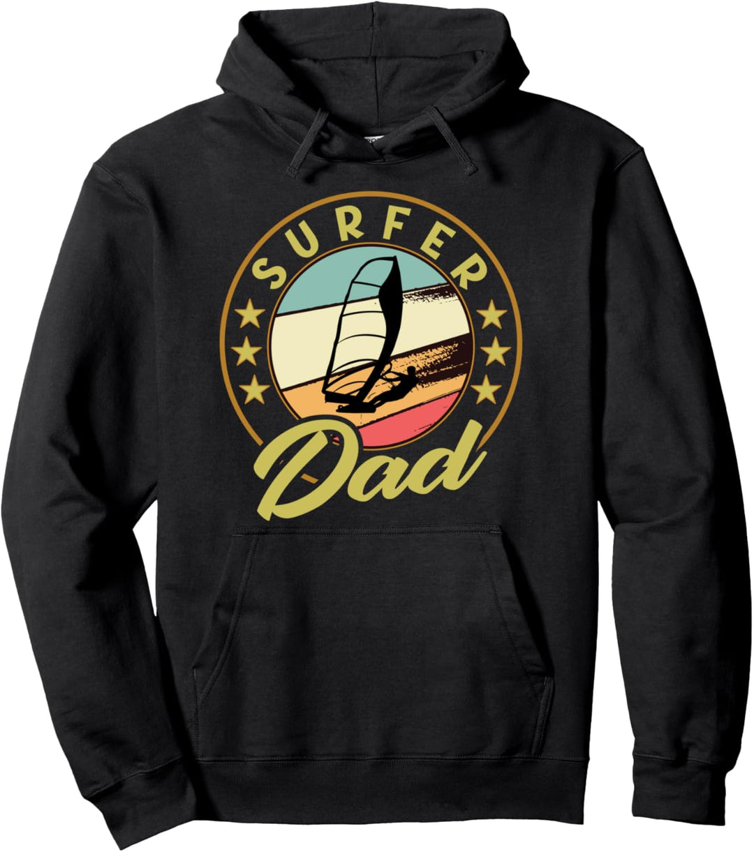 Vintage Surfen Design für einen Vater vom Surfer Pullover Hoodie