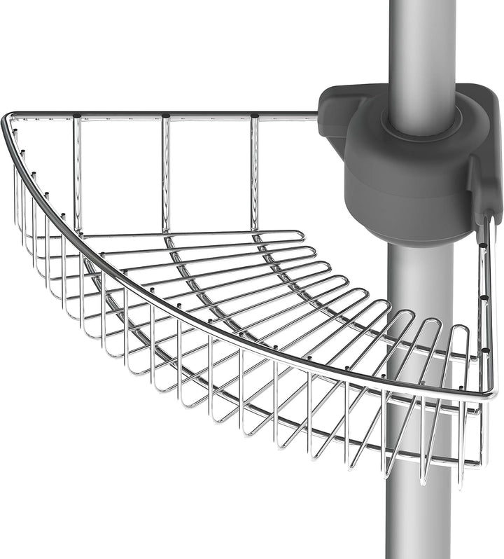 LM 198 Zusatzkorb für Teleskop Duschregal (LM 197 Pilar) Extra Ablagekorb rostfrei zur Erweiterung c