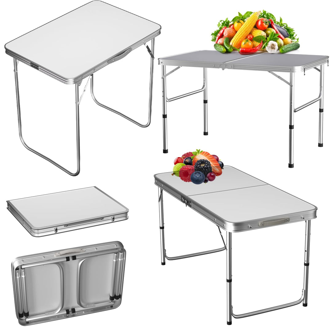 Leichtes Metall60x40x26cm Aussenklapptisch Arbeitsplatte - Tragbarer Camping- / Garten- / Picknickti