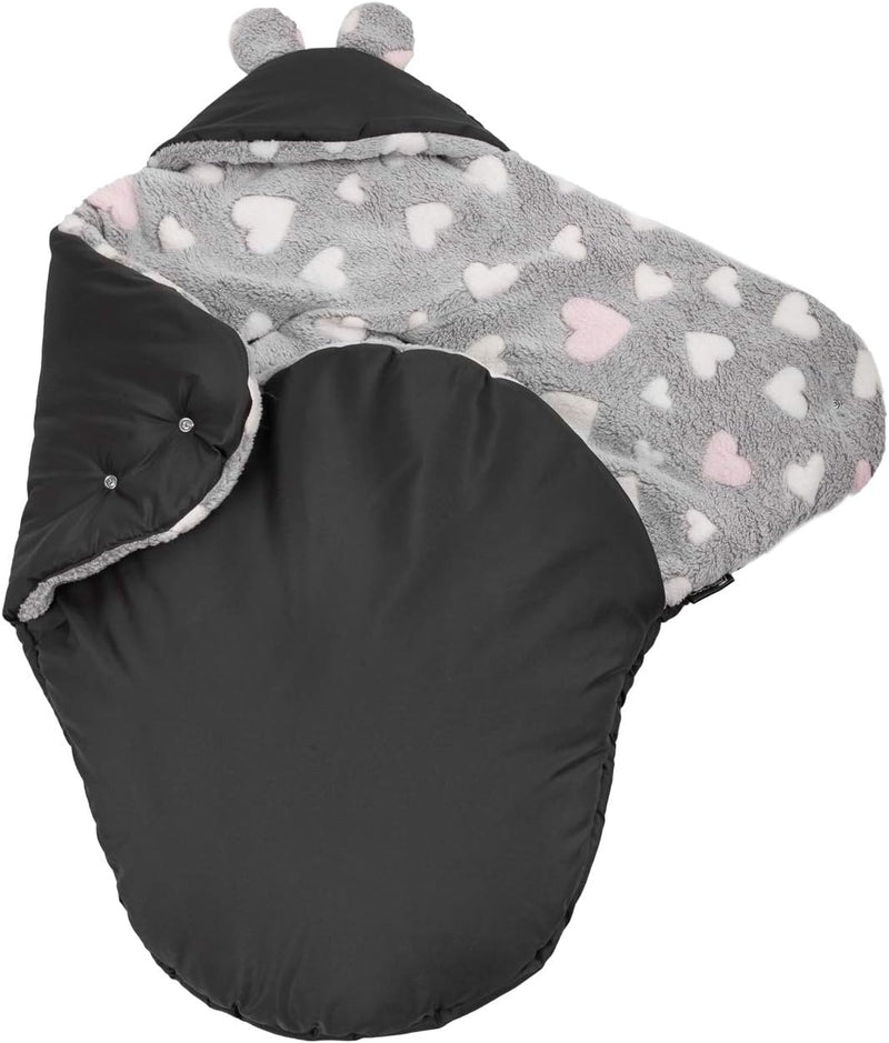 millybo Fusssack Baby Einschlagdecke für Winter geeignet für Kinderwagen Babyschale Babybett Autosit